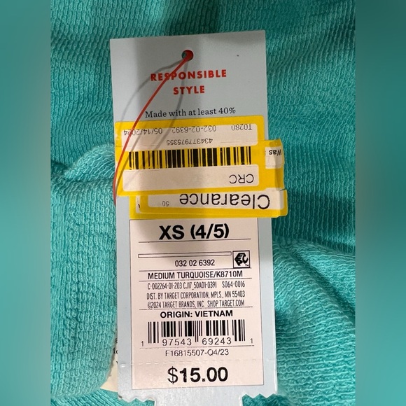 KB Cat & Jack Soft Teal Hoodie in Size XS(4/5), M(8) - Picture 5 of 15